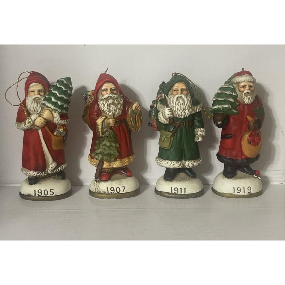 Lot Of 4‎ Christmas Reproductions Inc Memories Of Santa Ornaments
